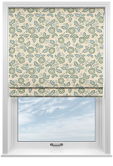 Land & Shore River, Green - Twist&Fit Roman Blind